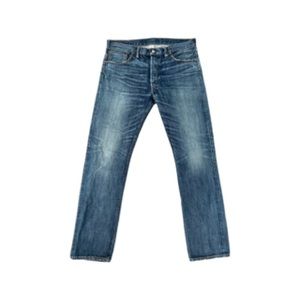 Ralph Lauren Double RL Low Straight Shuttle Woven Selvedge Jeans Size 34 x 32